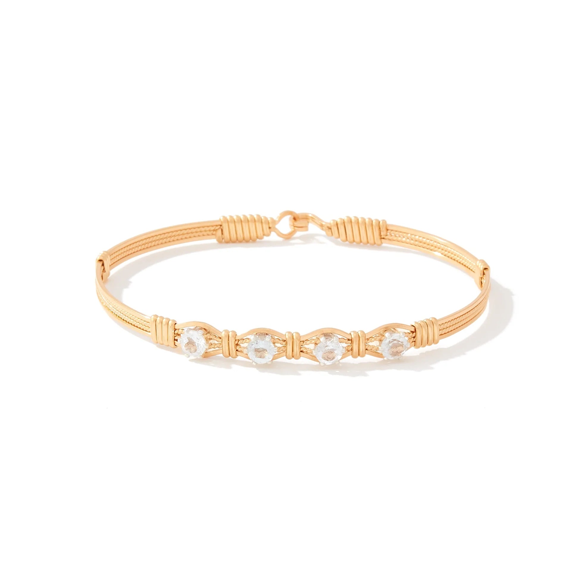YOU ARE MY SUNSHINE BRACELET - 4 STONE W/ WHITE TOPAZ
