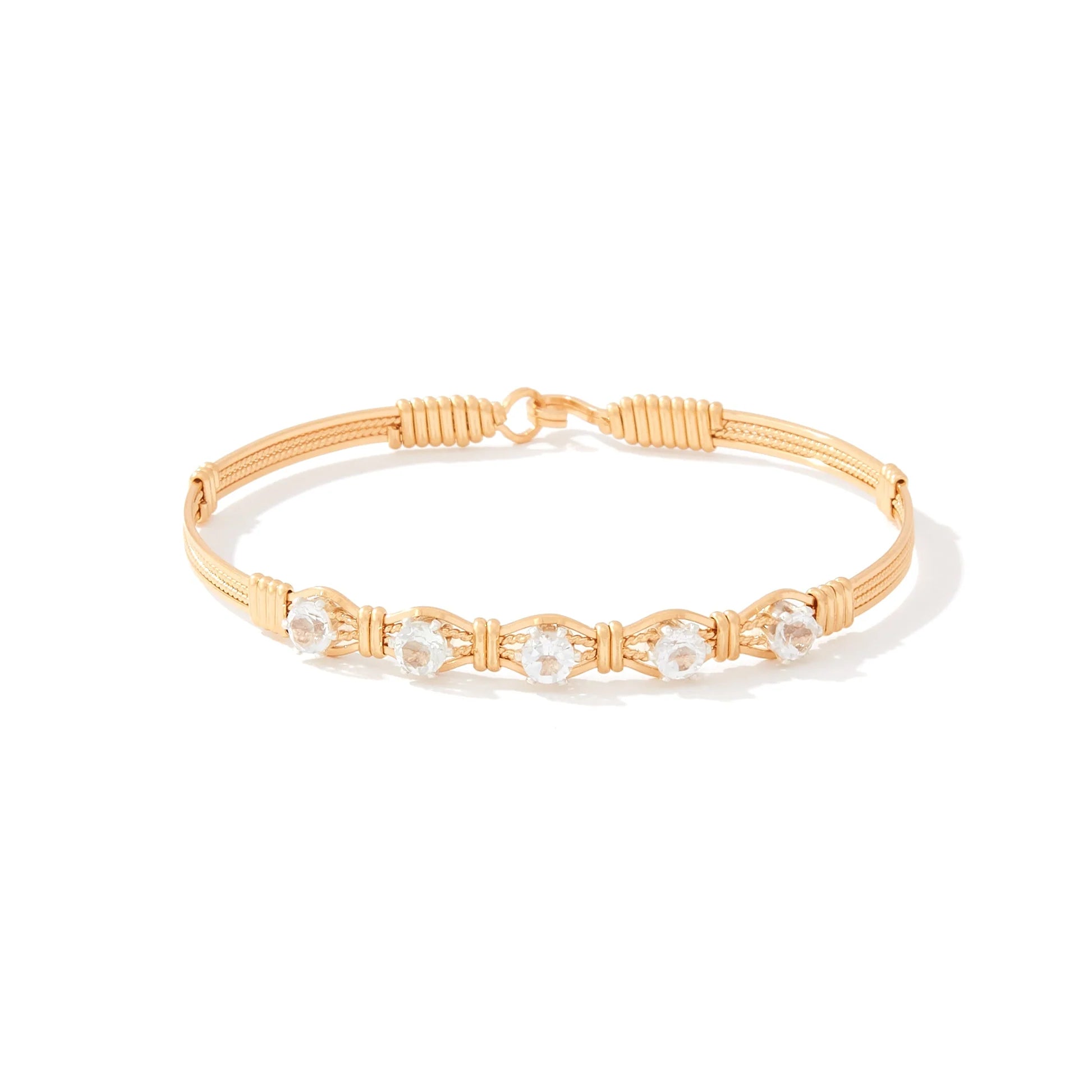 YOU ARE MY SUNSHINE BRACELET - 5 STONE W/ WHITE TOPAZ