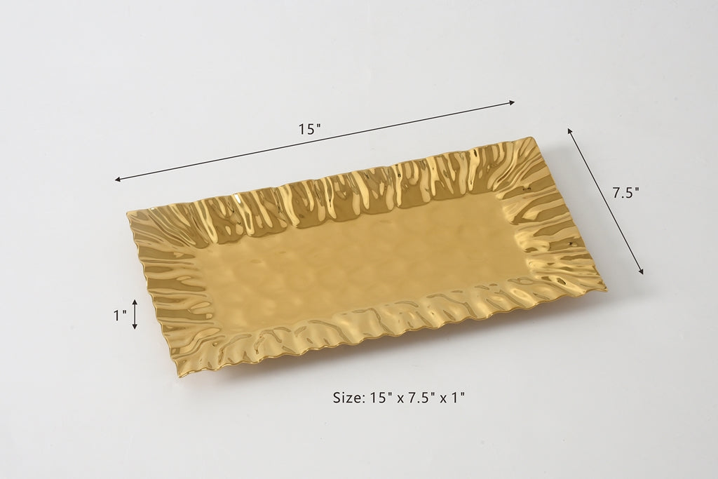 GOLD RECTANGULAR TRAY