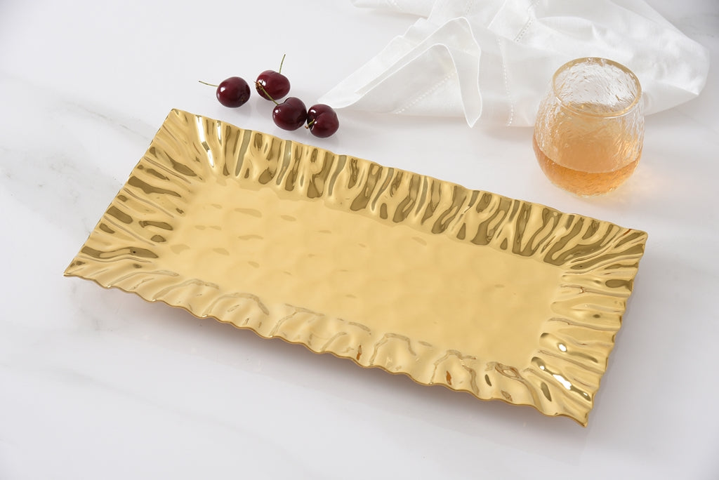 GOLD RECTANGULAR TRAY