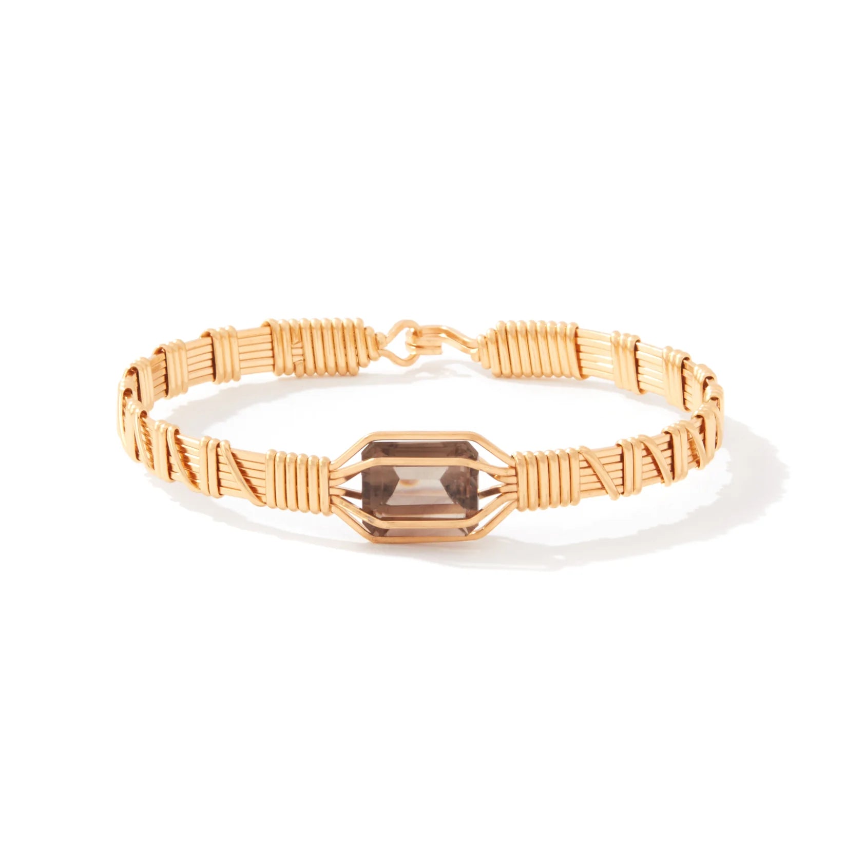 MY FAVORITE GEM - 14K Gold Artist Wire / Smoky Quartz / 7" - M