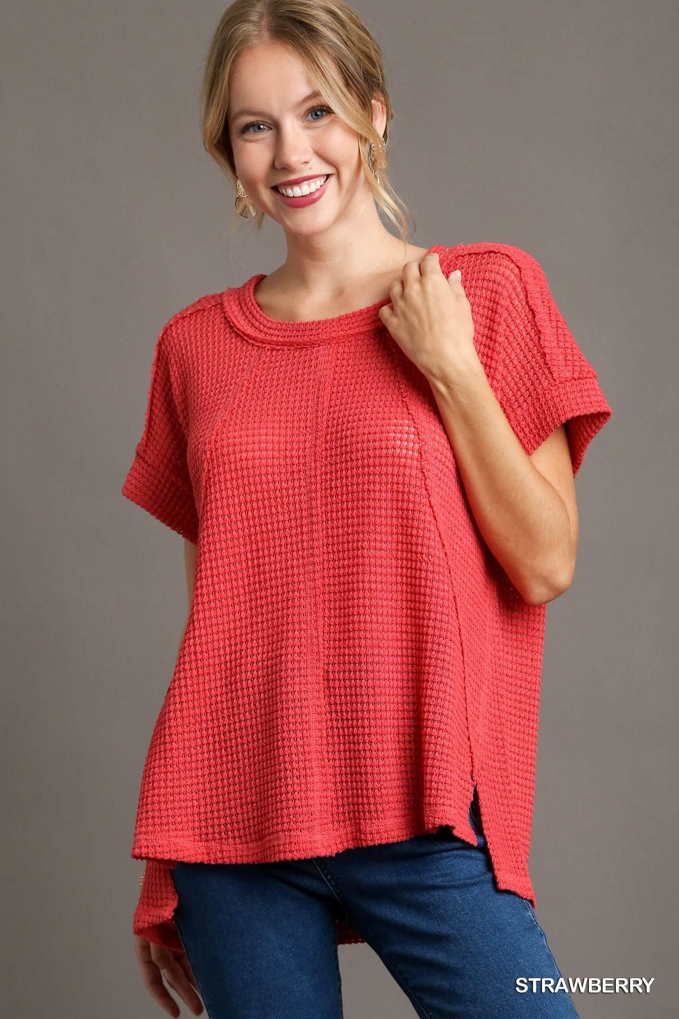 STRAWBERRY WAFFLE KNIT