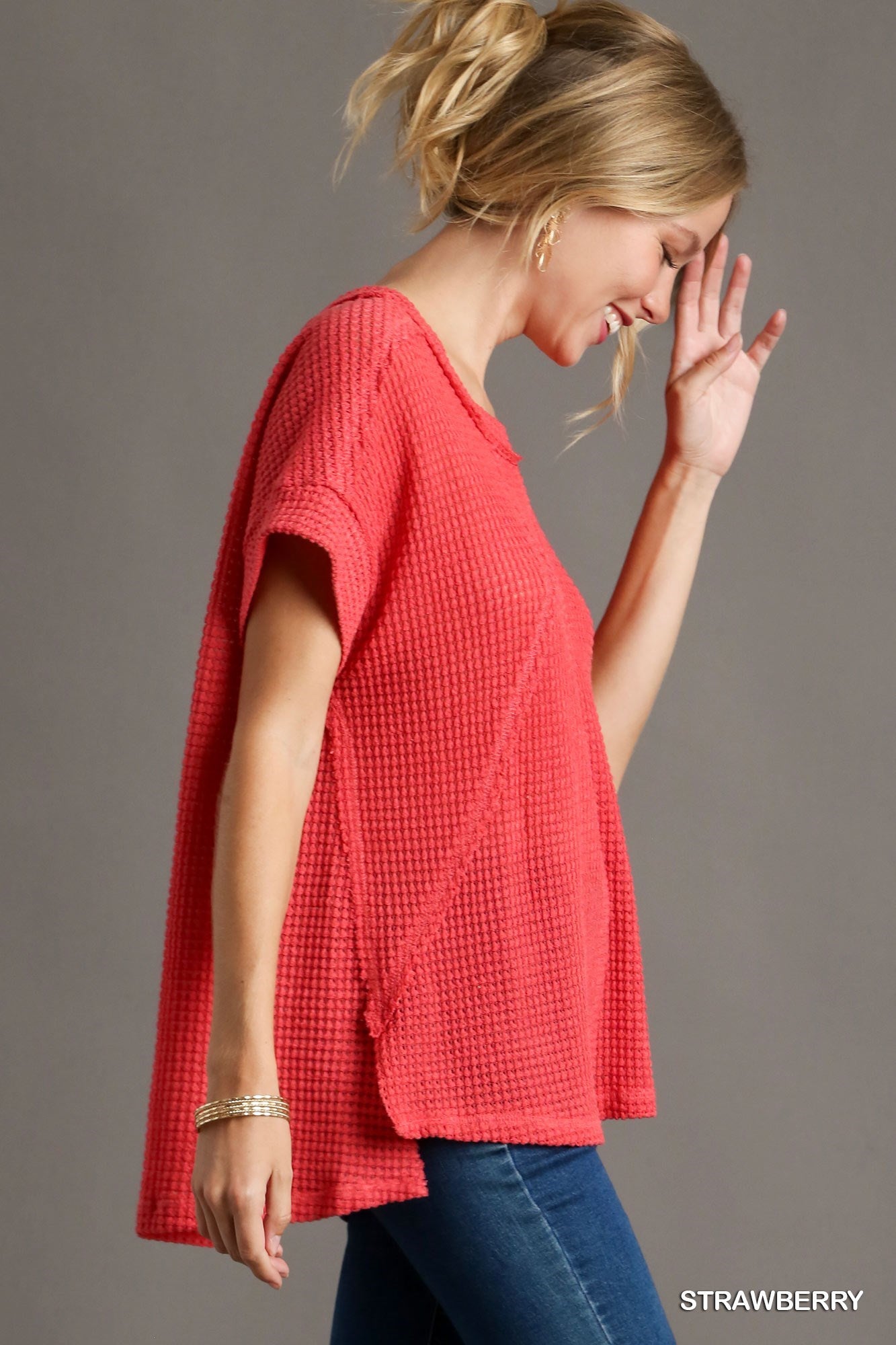 STRAWBERRY WAFFLE KNIT