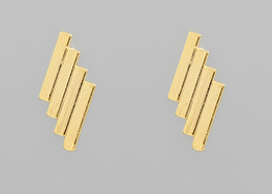 Four Bar Earrings - GS