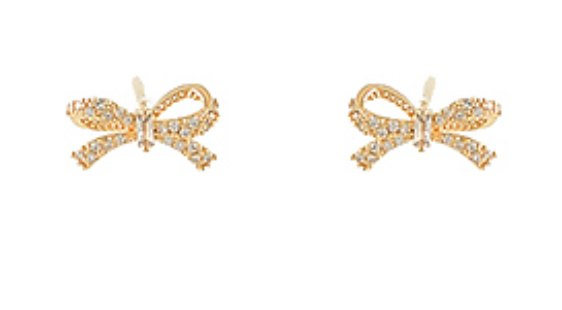 Crystal Bow Earrings - GS