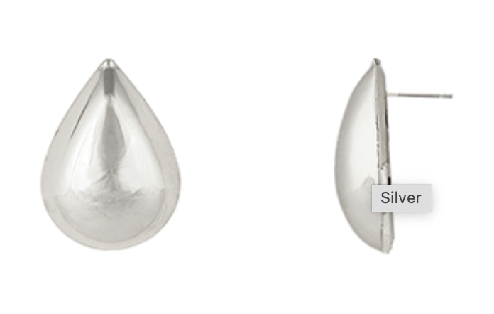 Teardrop Silver Earrings - GS