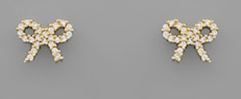 Crystal Bow Earrings - GS