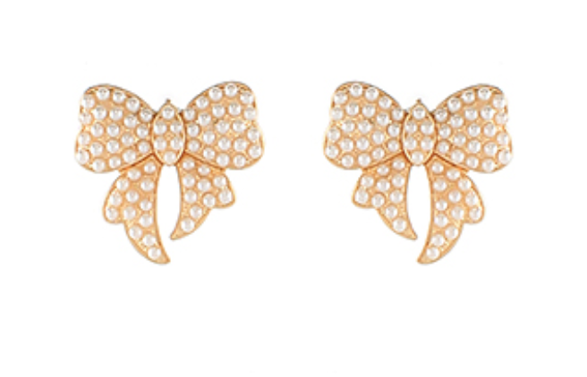 Pearl Ribbon Earrings - GS