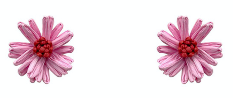 MB-Rafia Pink Earrings