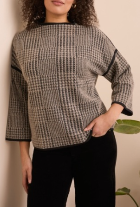 SANDSTONE MOCK NECK SWEATER
