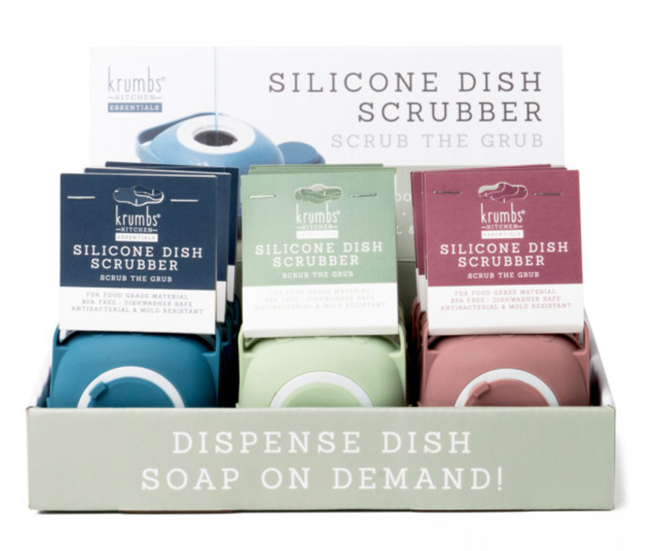 KRUMBS KITCHEN SILICONE DISH SCRUBBER