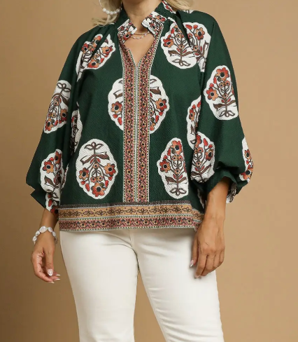 FOREST Floral Tunic Top