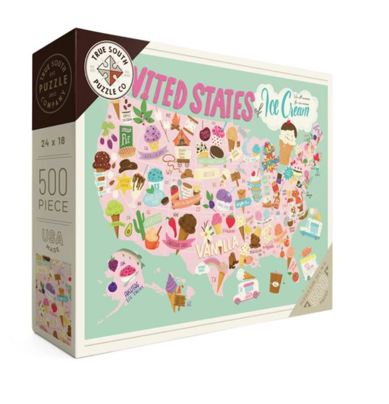 PUZZLE UNITED STATES OF ICE CREAM