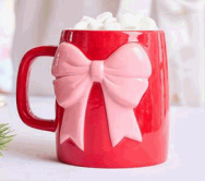RED & PINK BOW MUG