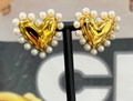 PEARL HEART EARRINGS