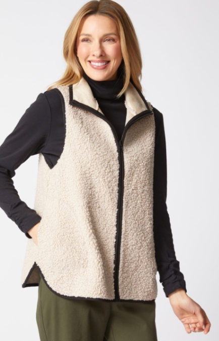 SUEDE SHERPA VEST