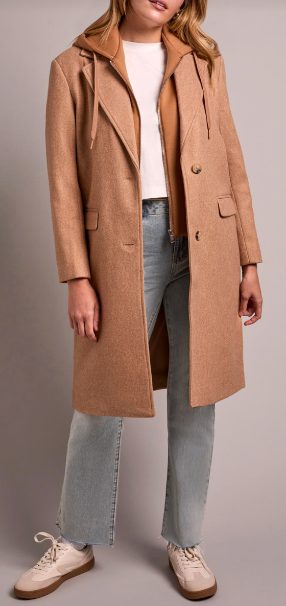 KNIT ALMOND LATTE COAT