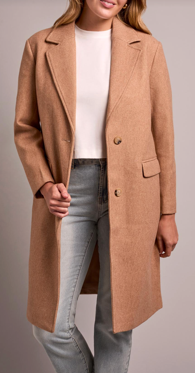 KNIT ALMOND LATTE COAT