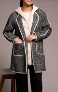 CHARCOAL HOODED COAT
