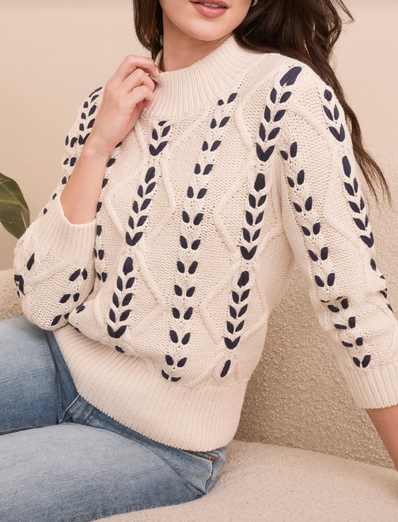 MOONSTONE CABLE SWEATER