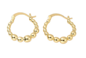 GILDED BEADED HOOPS