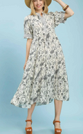 BLACK FLORAL MAXI DRESS