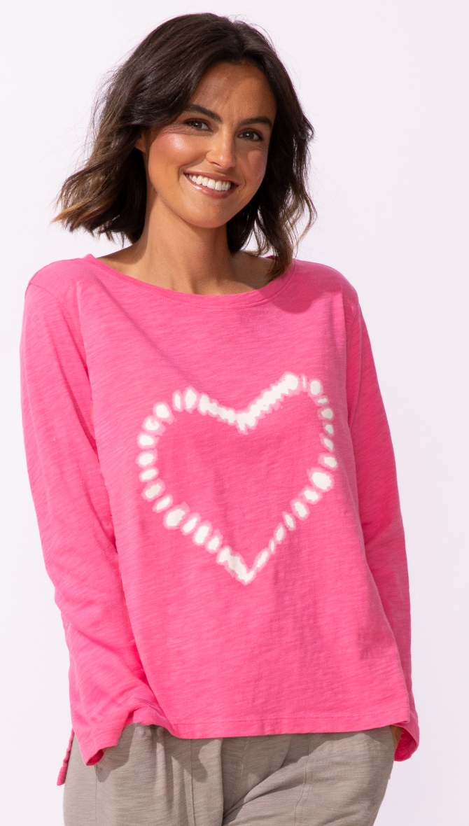 HEART BOXY LONG SLEEVE TEE
