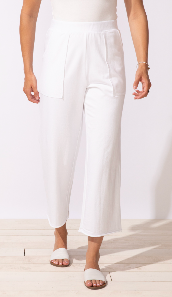 WHITE TERRY BREEZY PANTS