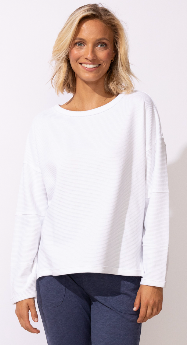 WHITE OTTOMAN PULLOVER