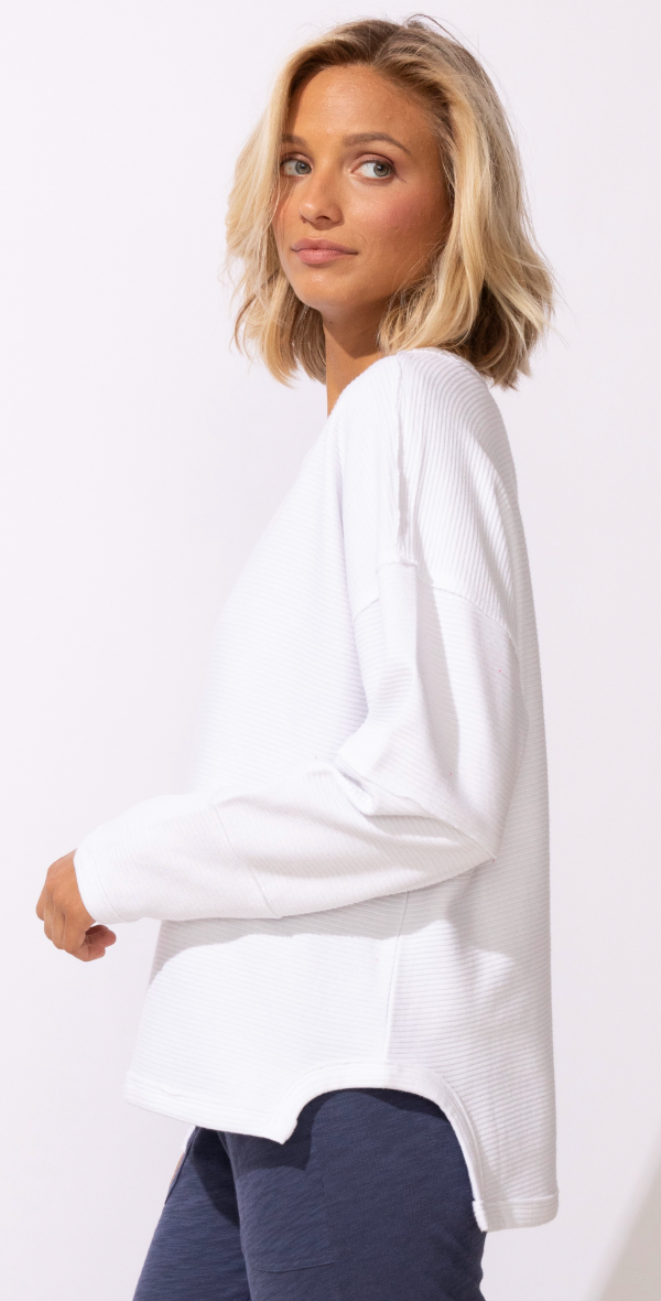WHITE OTTOMAN PULLOVER
