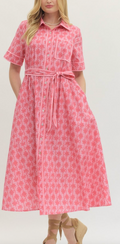 PINK BOTANICAL DRESS