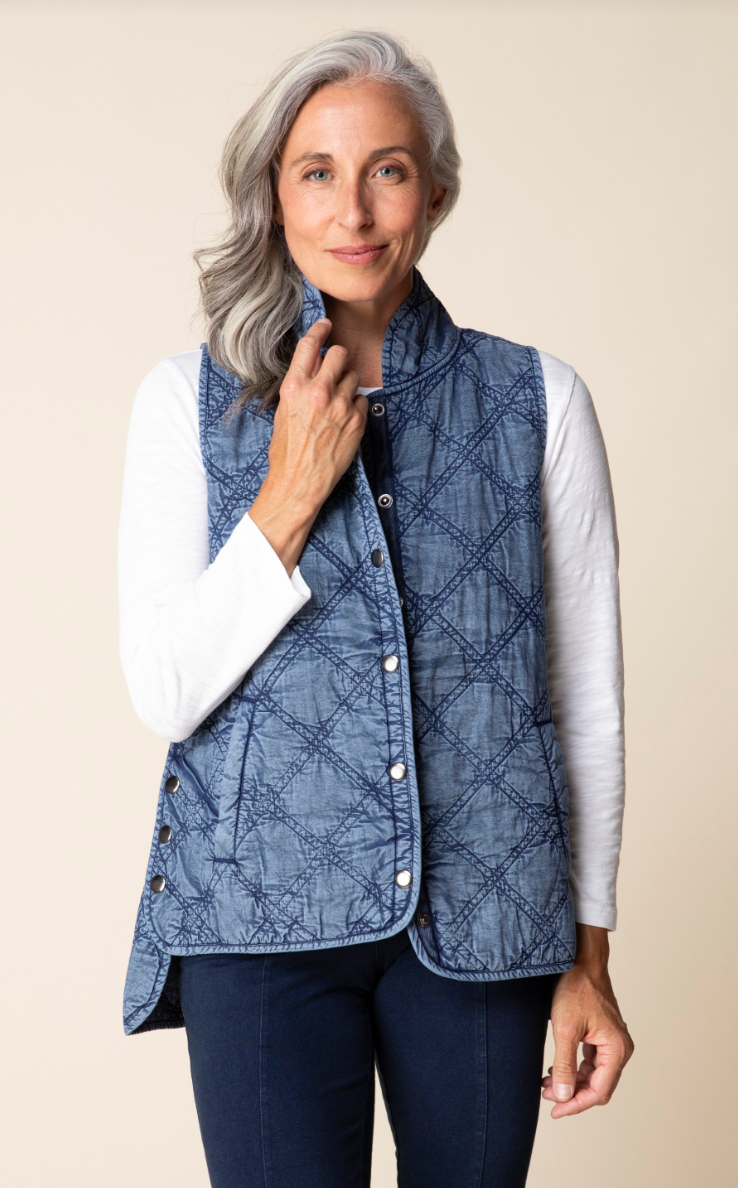 WASHED QUILT VEST