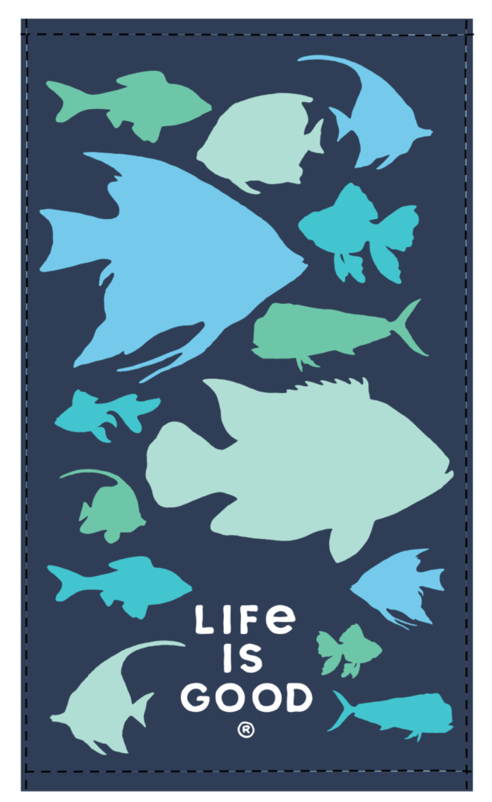 TROPICAL SCHOOL OF FISH BEACH TOWEL