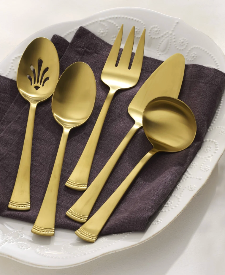 PORTOLA GOLD SATIN 5 PC HOSTESS SET