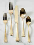 LENOX PORTOLA GOLD SATIN 5 PPS FLATWARE