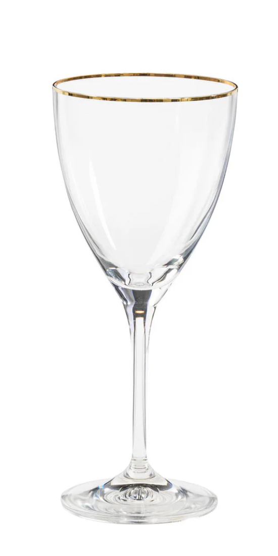 SENSA GOLD RIMMED WINE GLASS - SET OF 6