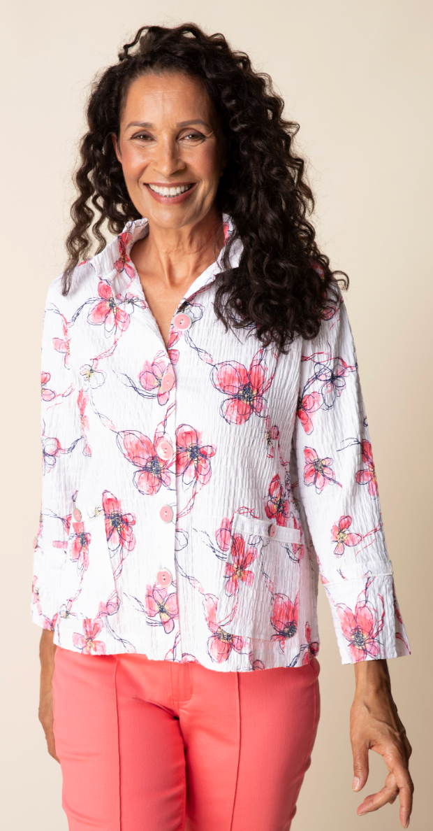 CRINKLE FLOWER JACKET