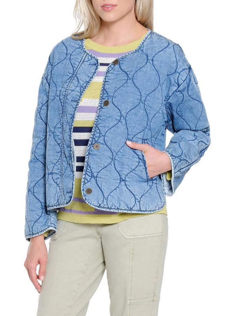 TRU LUXE QUILTED DENIM JACKET