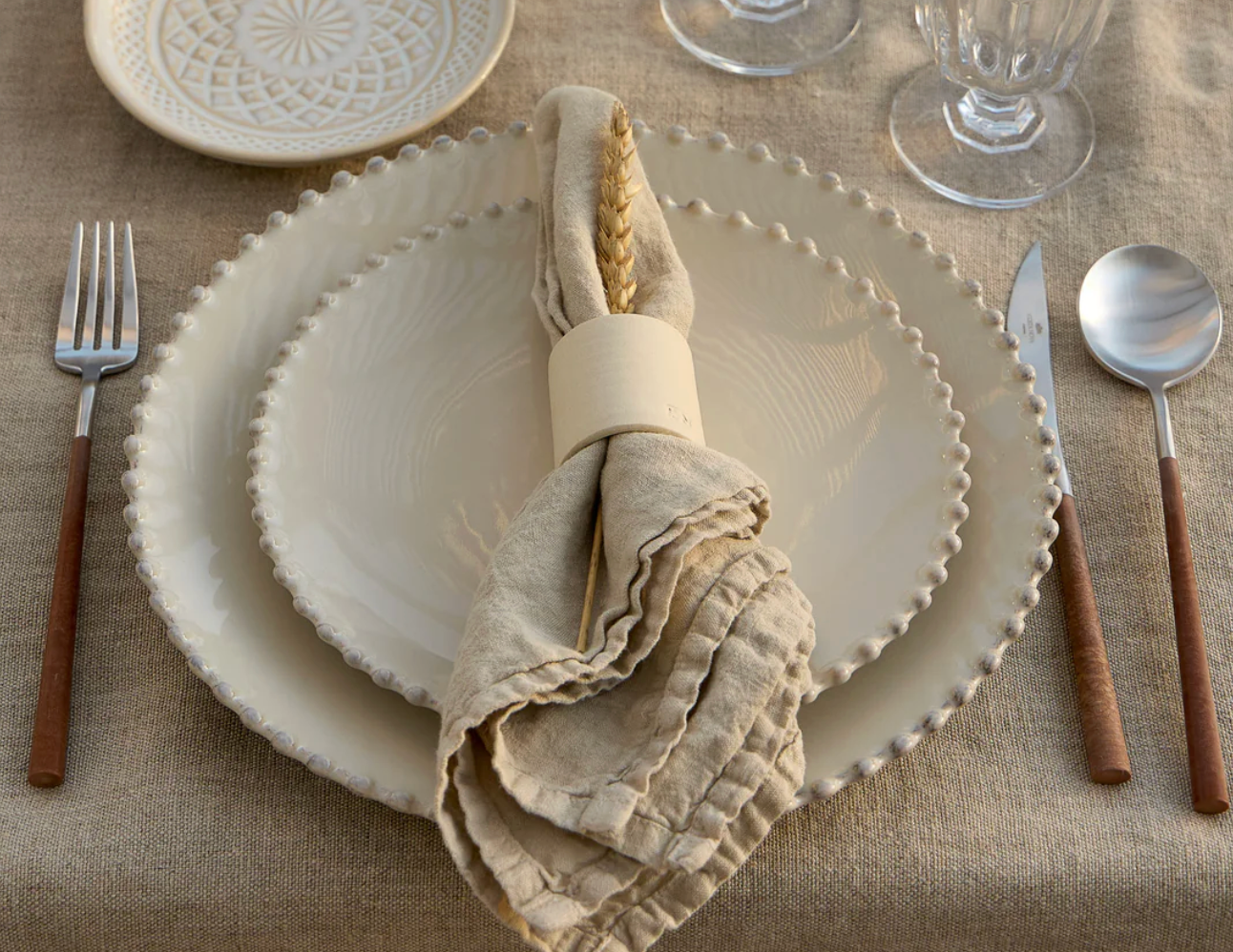 CASAFINA DINNER PLATE PEARL CREAM