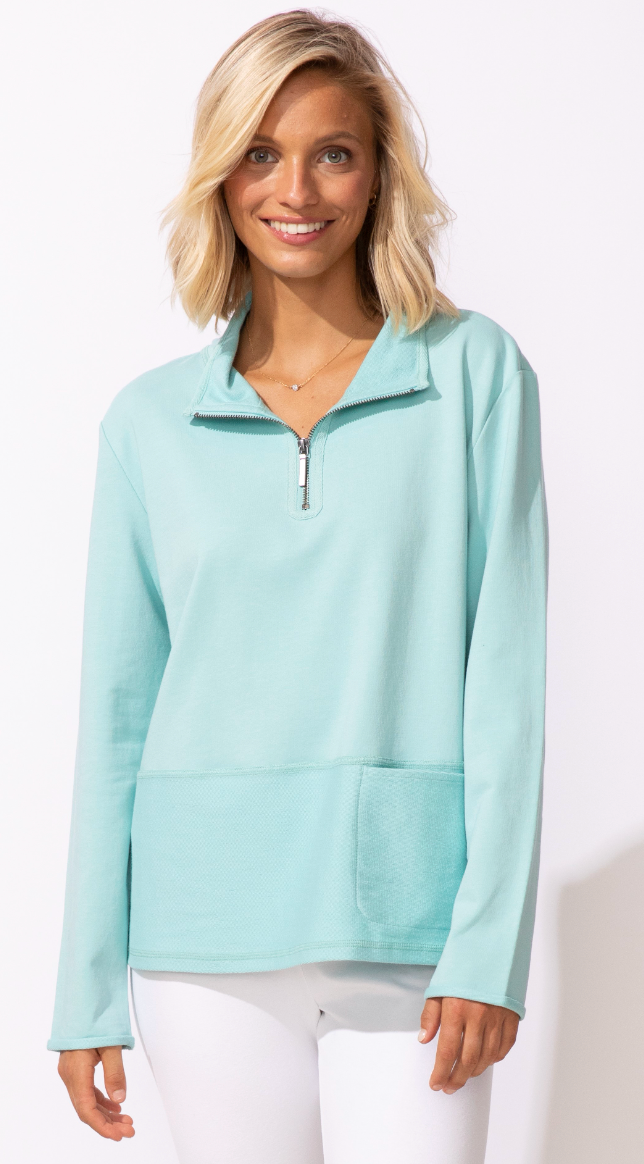 OCEAN FRONT TERRY QTR ZIP