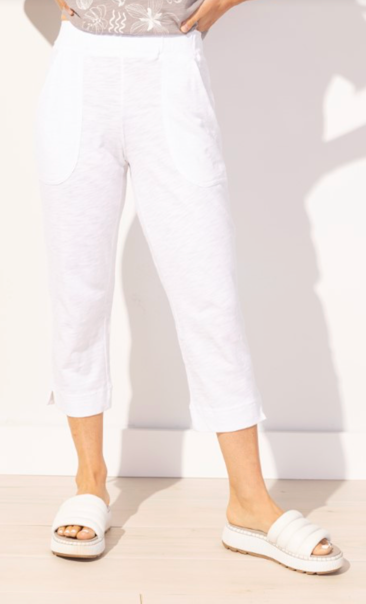 COTTON SLUB CAPRI