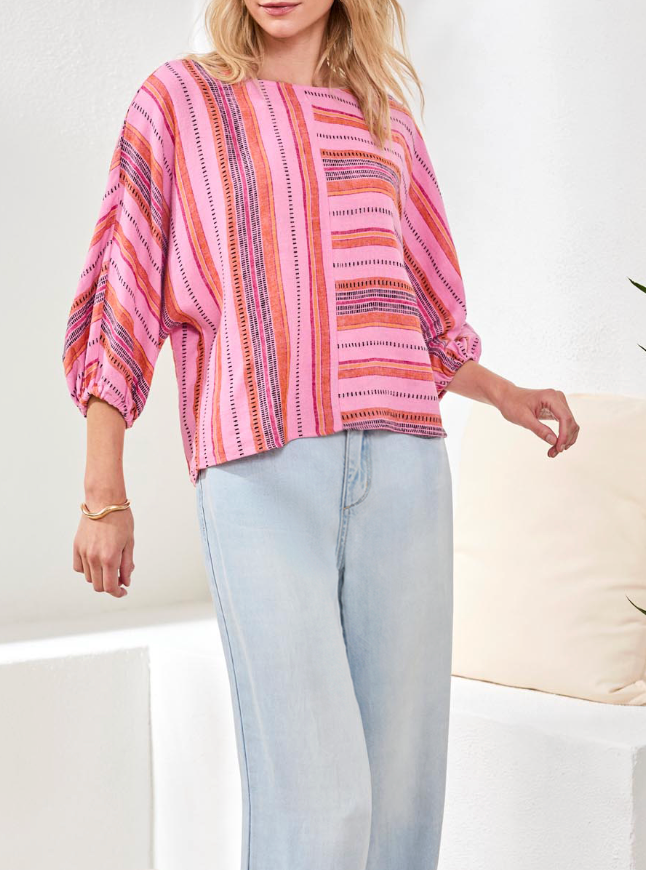 ROSE DOLMAN STRIPE
