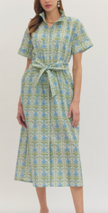 BOTANICAL MIDI DRESS