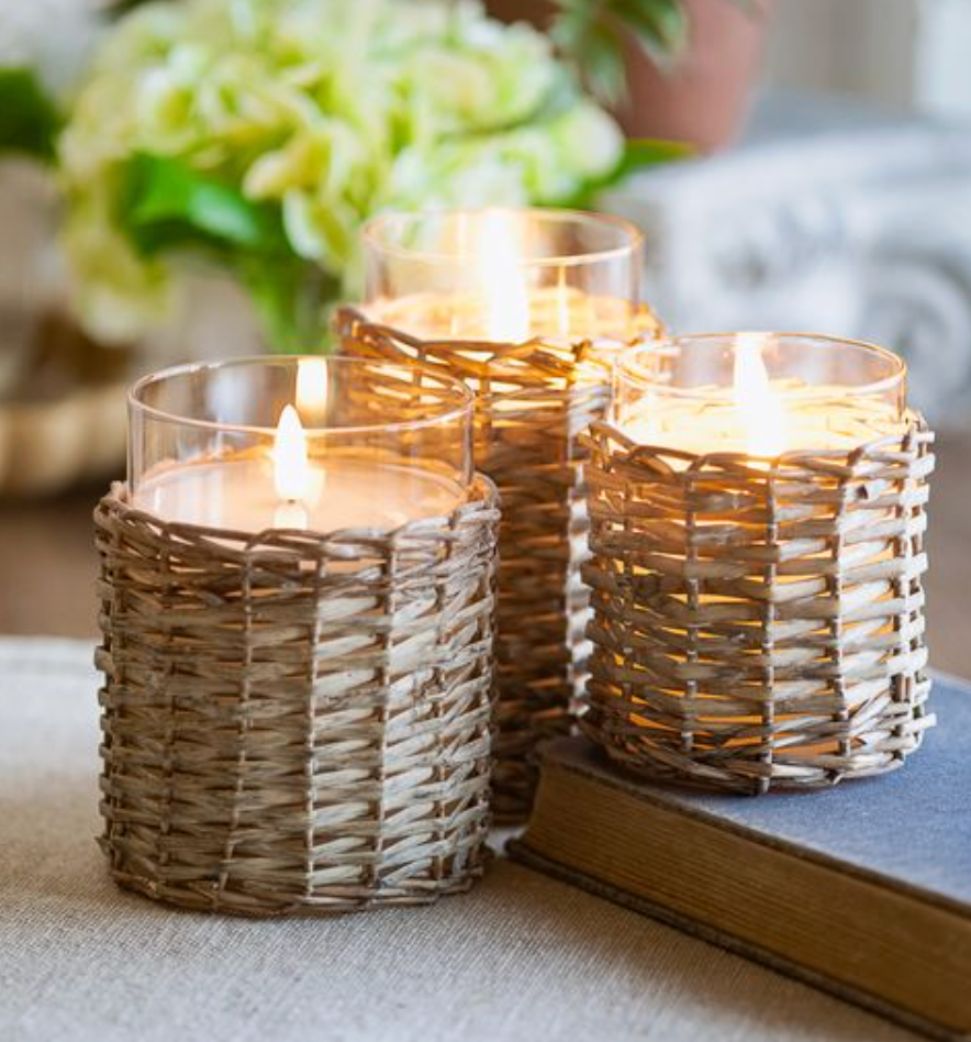 4" WICKER CANDLE