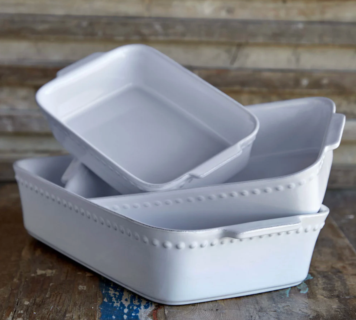 CASAFINA LARGE RECT BAKER 13" PEARL WHITE
