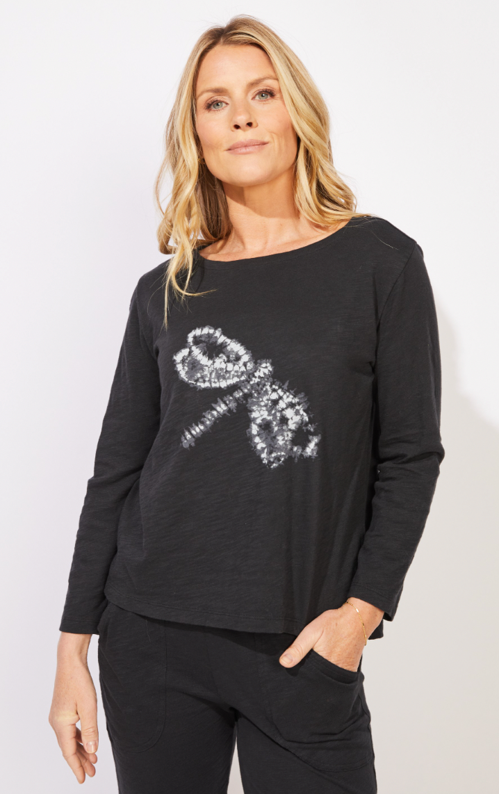 DRAGONFLY BOXY TEE - NAVY
