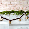 73" VELVET 8 BELL GARLAND