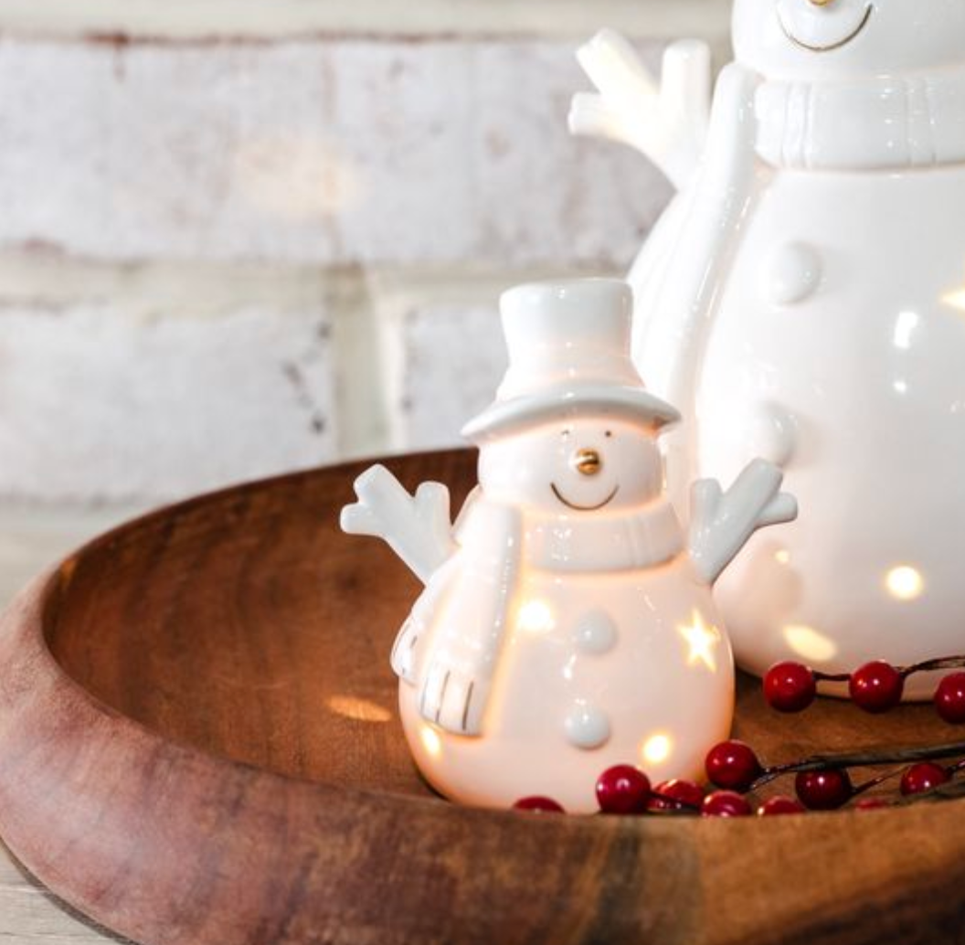 4" HAPPY SNOWMAN