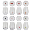 HOLIDAY FIGURE WINE GLASS