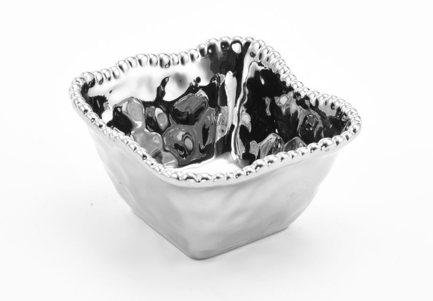 PAMPA BAY SQ. SNACK BOWL SILVER